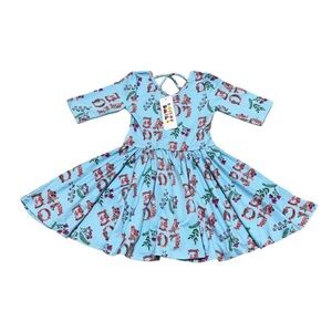 Dot Dot Smile NWT Girls Size 3/4 LOVE Blue Ballerina Twirl Dress